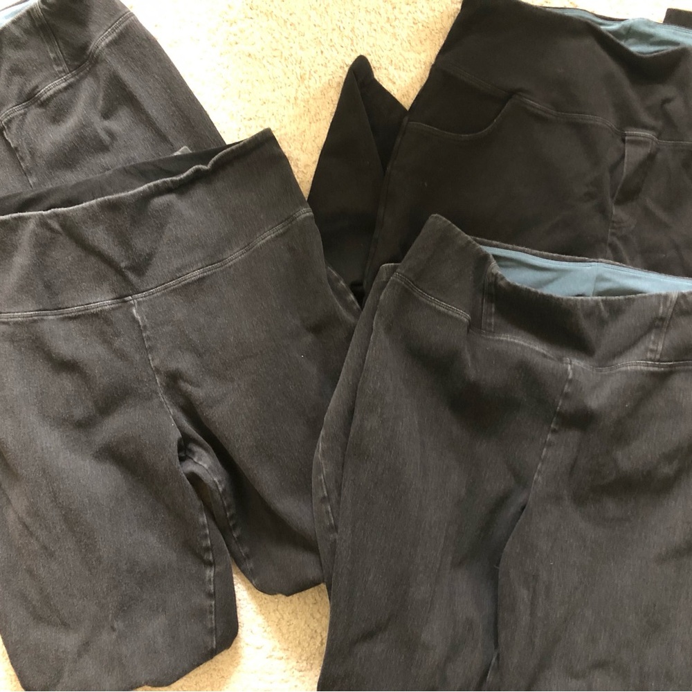 Women with Control Black Leggings Jeans Pants pockets Tall Medium Ladies QVC